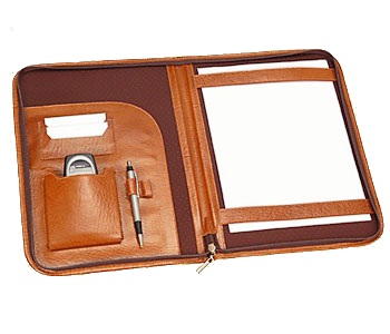 Pasta de convenção em couro